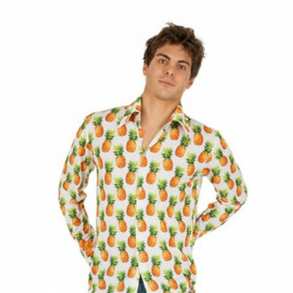 CHAKS Foute Hawaii blouse ananas verkleed shirt voor heren M (48)