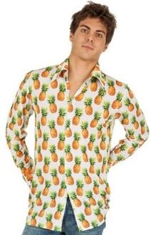 CHAKS Foute Hawaii blouse ananas verkleed shirt voor heren Multi