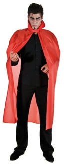 CHAKS Halloween Dracula cape - voor volwassenen - rood - L127 cm One size