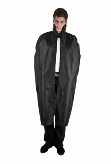 CHAKS Halloween Dracula cape - voor volwassenen - zwart - L127 cm