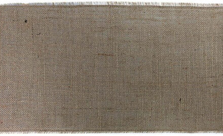 CHAKS Jute tafelloper - 29 x 500 cm - grijs/beige - dicht gaas