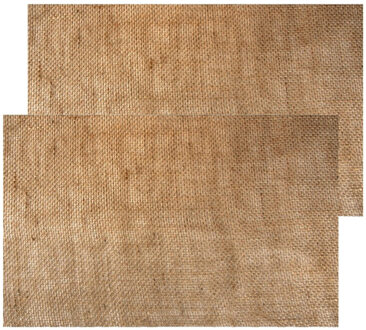 CHAKS Jute tafelloper - 2x - 28 x 500 cm - beige