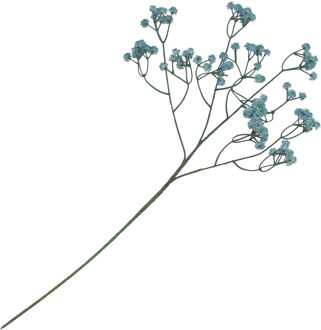 CHAKS Kunstbloem Gipskruid - 60 cm - blauw - tak - Gypsophila