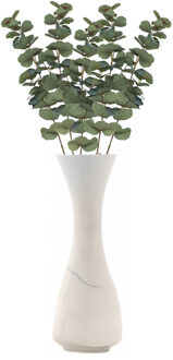 CHAKS Kunsttak Eucalyptus - 5x - 69 cm - kunst zijdebloemen - kunstplant - met knoppen