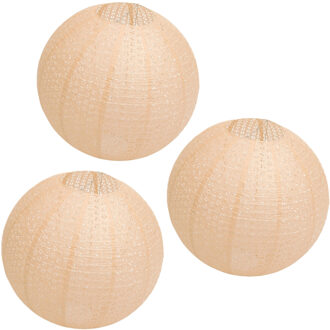 CHAKS Lampion - 5x - luxueus - bolvormig - perzik - 40 x 37.5 cm - papier - gedecoreerd?