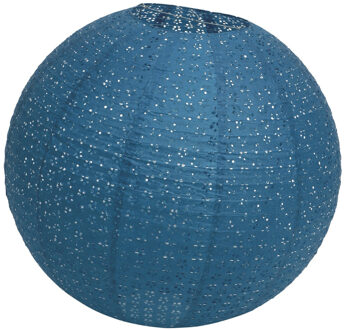 CHAKS Lampion - luxueus -? bolvormig - blauw - 40 x 37.5 cm - papier - gedecoreerd?