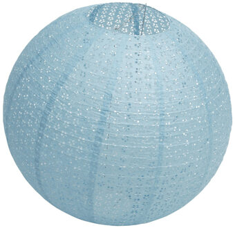CHAKS Lampion - luxueus -? bolvormig - licht blauw - 40 x 37.5 cm - papier - gedecoreerd? Lichtblauw