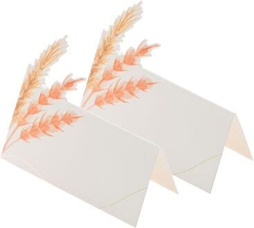 CHAKS Naam/plaats kaartjes - 16x - bruiloft feest - wit - 8 x 8 cm