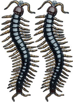 CHAKS Nep duizendpoten 90 cm - ophangbaar - zwart - 2x stuks - horror/griezel thema decoratie