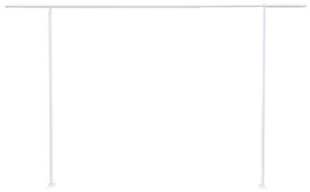 CHAKS Tafelklem/tafelhaak - wit - metaal - verstelbaar - 120-180 x 3,7 x 106 cm