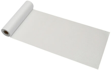 CHAKS Tafelloper op rol - witte glitter - 30 x 500 cm - polyester
