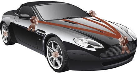 CHAKS Trouwauto decoratie lint - rood - bruiloft benodigdheden