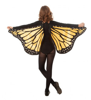 CHAKS Vlinder verkleed vleugels - oranje - voor kinderen - Carnavalskleding / accessoires