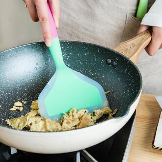 Chakwan Siliconen Schop Siliconen Schraper Schop Non-stick Schop Koekenpan Turners Scoop Keuken Koken Gereedschap roze groen