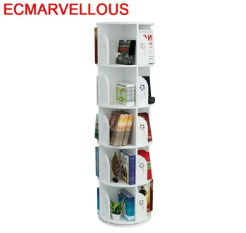 Chambre Enfant For Shabby Shelf Kid Libreria Legno Rotatable Rotate Modern Book Rack Home Furniture Bookcase Bookshelf Case