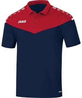 Champ 2.0 Poloshirt Kind Marine Blauw-Chili Rood Maat 140