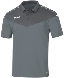 Champ 2.0 Poloshirt Kind Steen Grijs-Licht Antraciet Maat 140