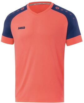 Champ 2.0 Shirt Korte Mouw Heren - Koraal / Navy | Maat: S