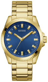 Champ Goud Blauw Quartz Horloge Guess , Yellow , Heren - ONE Size