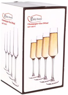 Champagne Glas Set Van 4