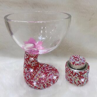 Champagne Glas Stopper Sets Diamond Shiny Crystal Cup Bruiloft Bar Cocktail Wijn Partij Drinkware Mokken Roze
