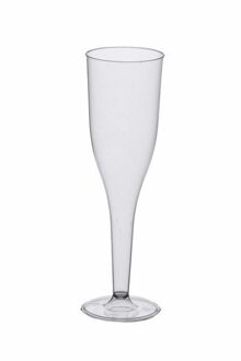 Champagne glazen - 10x stuks - 17 cm - polystyreen - champagneglazen