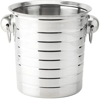 Champagne Ijsemmer Houder Party Bar Vintage Fles Koeler Drinken Rvs Tool Met Handvat Wijn Chiller Draagbare Ktv 3L