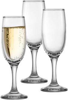 Champagneglazen Kouros - 6x stuks - prosecco/cava glazen - 185 ml