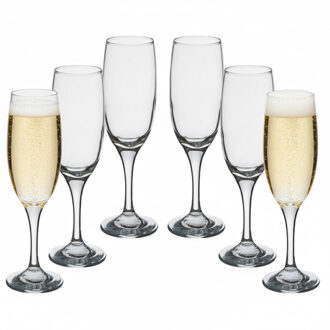 Champagneglazen Paola - 12x stuks - prosecco/cava glazen - 120 ml