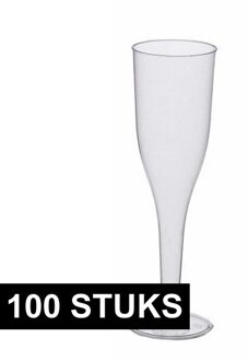 Champagneglazen - Polystyreen - Recycled plastic - 100 stuks