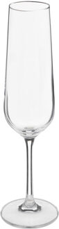 Champagneglazen set Lena - doosje 6x stuks - chique transparant glas - 20 CL - Champagneglazen