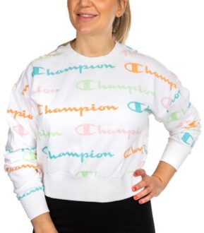 Champion American Classics Women Crewneck Print Wit,Versch.kleure/Patroon - Small,Medium,Large,X-Large