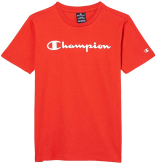 Champion Basis Korte Mouw T-shirt Champion , Red , Heren - 2Xl,Xs,2Xs