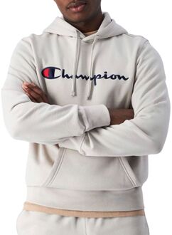 Champion Beige Hoodie met geborduurd logo Champion , Beige , Heren - 2Xl,Xl,L,M,S,Xs