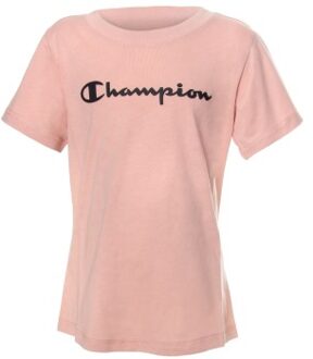 Champion Classics Crewneck T-shirt For Girls Zwart,Roze - 110-116,122-128,134-140,146-152