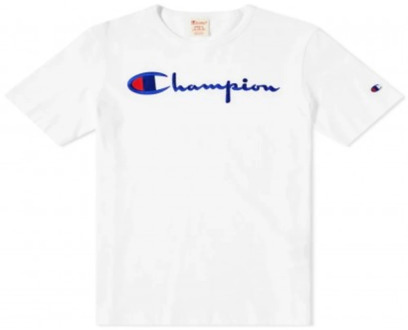 Champion Crewneck T-shirt Champion , White , Heren - Xl,L,M