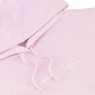 Champion Dames geborduurde logo kangoeroezak hoodie Roze - M