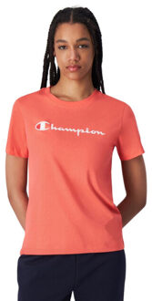 Champion Dames gebrandmerkt mouw t-shirt Roze
