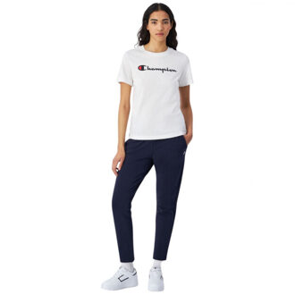 Champion Dames gebrandmerkt mouw t-shirt Wit - S
