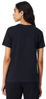 Champion Dames gebrandmerkt mouw t-shirt Zwart - S