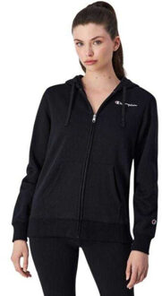 Champion Dames gebrandmerkte mouw capuchon met volledige rits Zwart - S