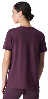 Champion Dames geribbeld t-shirt Paars - S