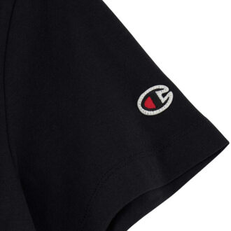 Champion Dames geribbeld t-shirt Zwart - M