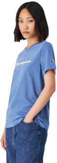 Champion Dames katoenen t-shirt met korte mouwen Blauw - S