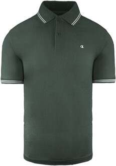 Champion Easy Fit Heren Grijs Poloshirt Groen
