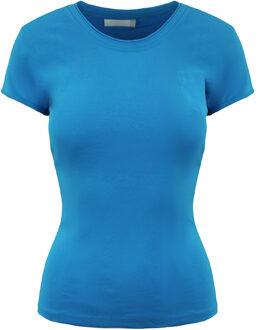 Champion Effen Dames Blauw T-Shirt - L