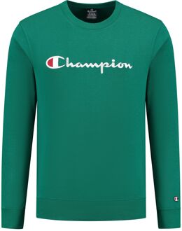 Champion Embroidered Big Script Logo Sweater Heren groen - XL