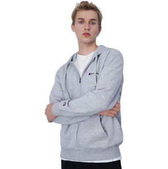 Champion Heren borst logo full zip hoodie Grijs - XXL / XXXL