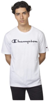 Champion Heren Lichtgewicht Katoenen T-Shirt Champion , White , Heren - 2Xl,Xl,M