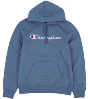 Champion Heren script logo hoodie - maat L Blauw